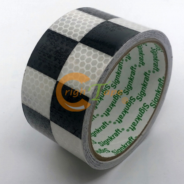 1500系列-PVC警示用反光膠帶-賽車旗方格紋系列(撕不破)